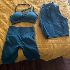 Oner Active Teal Sports Bra and Set